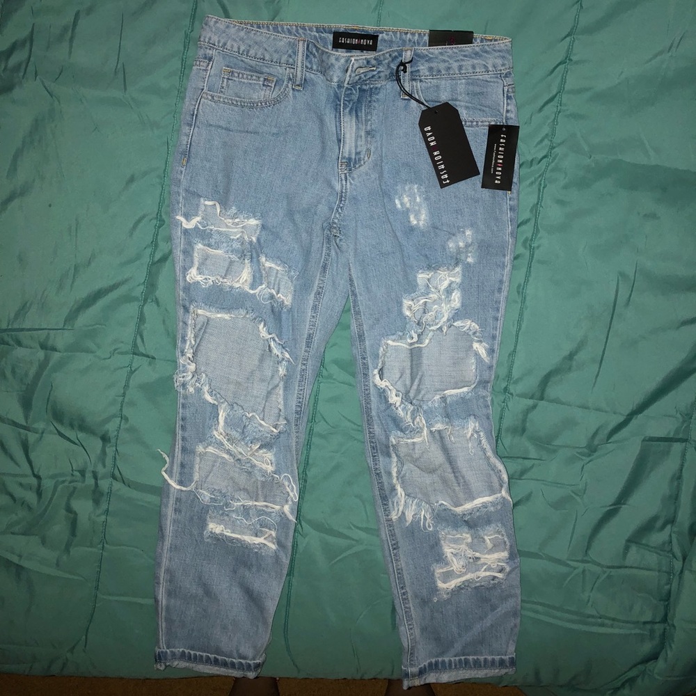 Destroyed denim